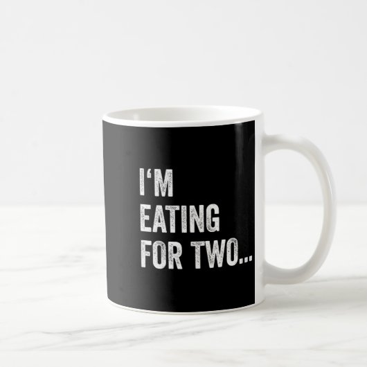 Eating For Two Drinking For Three Couples Shirts _ コーヒーマグカップ (右)