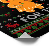 Eating For Two Pregnancy Announcement Ugly Sweater ポスター (角)