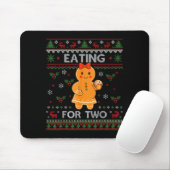 Eating For Two Pregnancy Announcement Ugly Sweater マウスパッド (マウス)