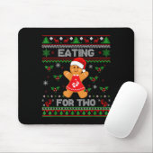 Eating For Two Pregnancy Announcement Ugly Sweater マウスパッド (マウス)