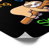 Eating Gaming Sleeping Gamer Sloth Men Kids  ポスター (角)