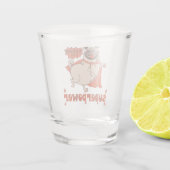 Eating is my superpower red cloak pug comic style  ショットグラス (裏面)