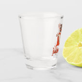 Eating is my superpower red cloak pug comic style  ショットグラス (左)