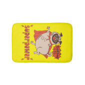 Eating is my superpower red cloak pug comic style バスマット (正面)