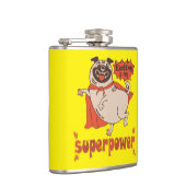 Eating is my superpower red cloak pug comic style  フラスク (右)