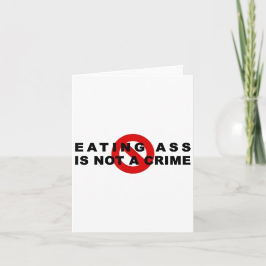 Eating Is Not A Crime Funny Quote Motivational Sar カード (正面)