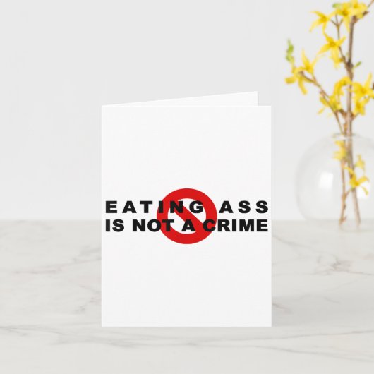 Eating Is Not A Crime Funny Quote Motivational Sar カード (黄色い花)