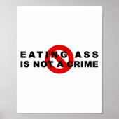Eating Is Not A Crime Funny Quote Motivational Sar ポスター (正面)