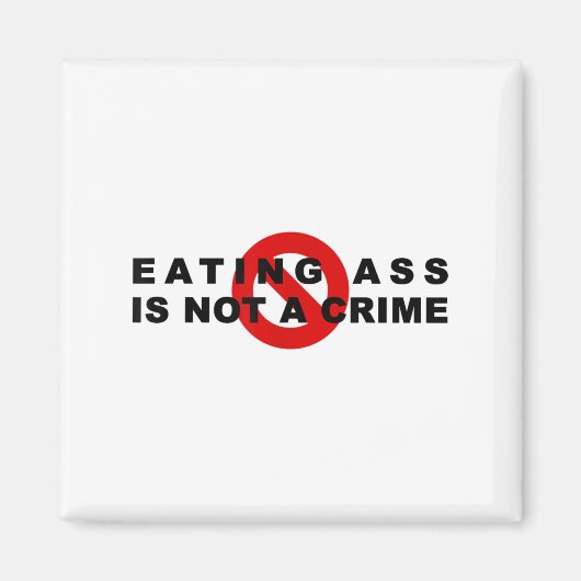 Eating Is Not A Crime Funny Quote Motivational Sar マグネット (正面)