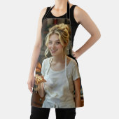 Eating Pizza Photo Personalize Customize エプロン (インサイチュ)