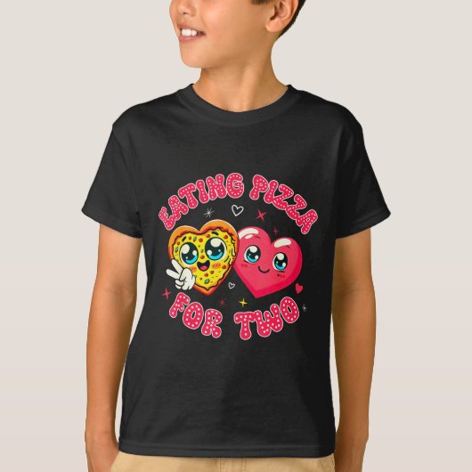 Eating Zza For Two Pregnancy Valentines Day New Mo Tシャツ (正面)