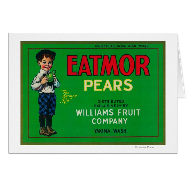 Eatmor Pear Crate LabelYakima, WA (正面横)
