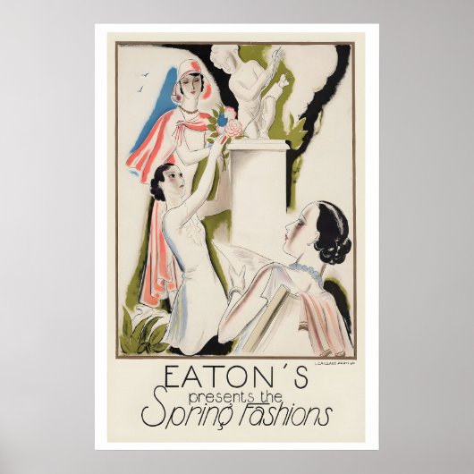 Eaton's Presents the Spring Fashions Vintage Art ポスター (正面)