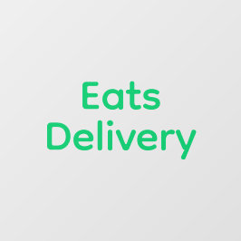 Eats Delivery Driver Window Decal ウィンドウサイン