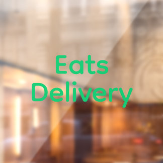 Eats Delivery Driver Window Decal ウィンドウサイン