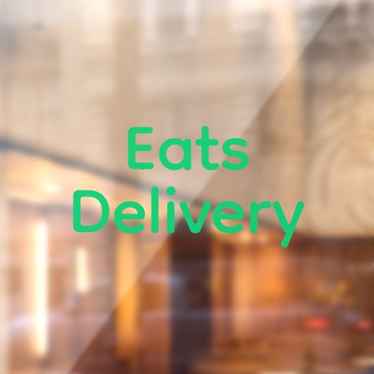 Eats Delivery Driver Window Decal ウィンドウサイン (シート2)