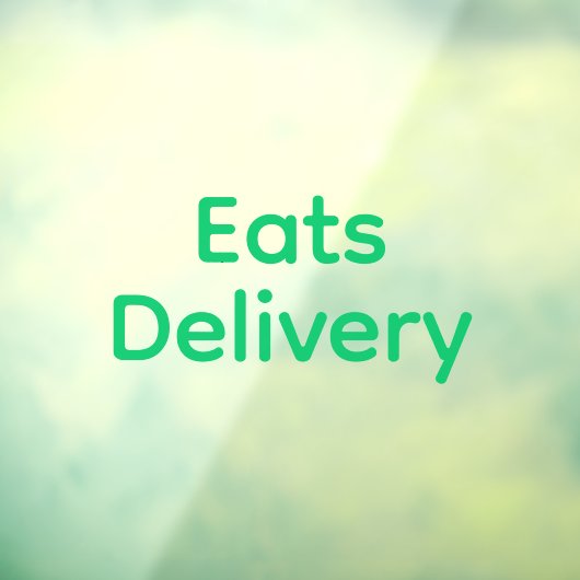 Eats Delivery Driver Window Decal ウィンドウサイン (シート3)