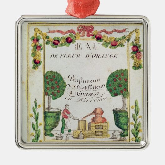 「Eau de Fleurのd'Orangeのヴィグネット メタルオーナメント (正面)