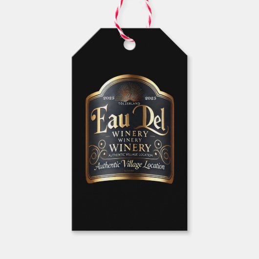 Eau Del, Wein vom Münchner Süden, Dorflage (Humor) ギフトタグ (正面)