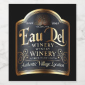 Eau Del, Wein vom Münchner Süden, Dorflage (Humor) ワインラベル (シングルラベル)