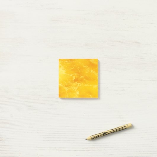 eau marbrée jaune orange ポストイット (デスク上)