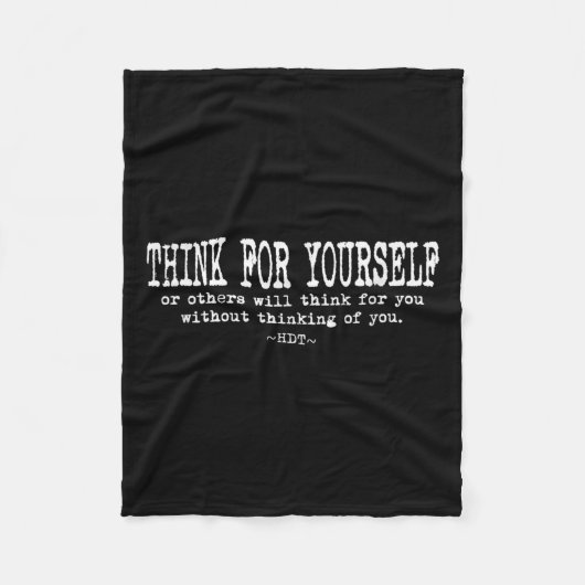 Eau Quote Motivation Insrational - Think For Yours フリースブランケット (正面)