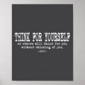 Eau Quote Motivation Insrational - Think For Yours ポスター (正面)