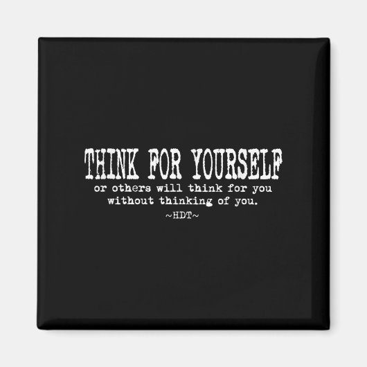 Eau Quote Motivation Insrational - Think For Yours マグネット (正面)