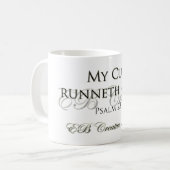 EBの創造的な媒体- MyCupRunnethOver コーヒーマグカップ (正面左)