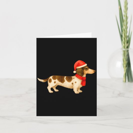 Ebald Christmas Dachshund E Funny Doxie Dog Mom  カード (正面)