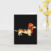 Ebald Christmas Dachshund E Funny Doxie Dog Mom  カード (黄色い花)