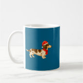 Ebald Christmas Dachshund E Funny Doxie Dog Mom コーヒーマグカップ (左)