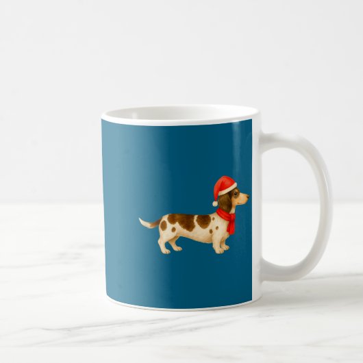 Ebald Christmas Dachshund E Funny Doxie Dog Mom コーヒーマグカップ (右)