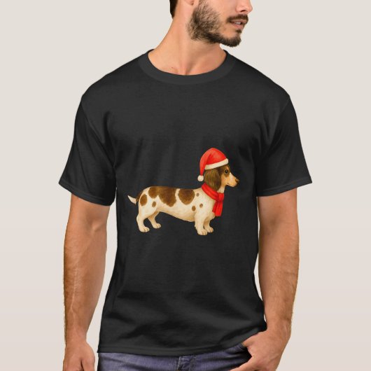 Ebald Christmas Dachshund E Funny Doxie Dog Mom  Tシャツ (正面)