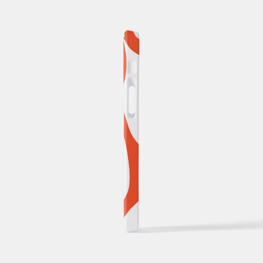 EbbとFlow 4 （オレンジと白） iPhoneケース (左側面)