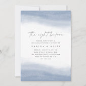 Ebb潮沿岸の水の色のリハーサルディナー 招待状 (正面)