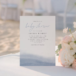 Ebb潮沿岸の水の色ベビーシャワー 招待状