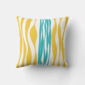 Ebb and Flow -ターコイズと黄色 クッション (裏面)