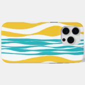 Ebb and Flow -ターコイズと黄色 Case-Mate iPhoneケース (裏面 (横))