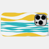 Ebb and Flow -ターコイズと黄色 Case-Mate iPhoneケース (裏面 (横))