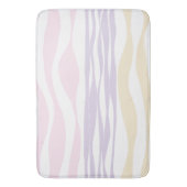 Ebb and Flow – パステルピンク、イエロー、パープル バスマット (正面縦)