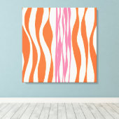 Ebb and Flow – ピンク、オレンジ、クリーム キャンバスプリント (インサイチュ (ウッドフロア))
