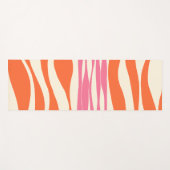 Ebb and Flow – ピンク、オレンジ、クリーム ヨガマット (正面(横))