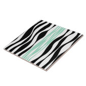 Ebb and Flow – ミントグリーン、ホワイト、ブラック タイル (側面)