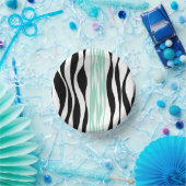 Ebb and Flow – ミントグリーン、ホワイト、ブラック ペーパーボウル (パーティー)