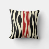 Ebb and Flow – レッド&クリーム クッション (正面)