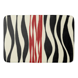 Ebb and Flow – レッド&クリーム バスマット