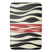 Ebb and Flow – レッド&クリーム バスマット (正面縦)