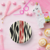 Ebb and Flow – レッド&クリーム ペーパーボウル (パーティー)