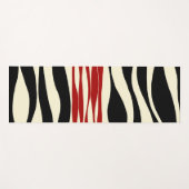 Ebb and Flow – レッド&クリーム ヨガマット (正面(横))